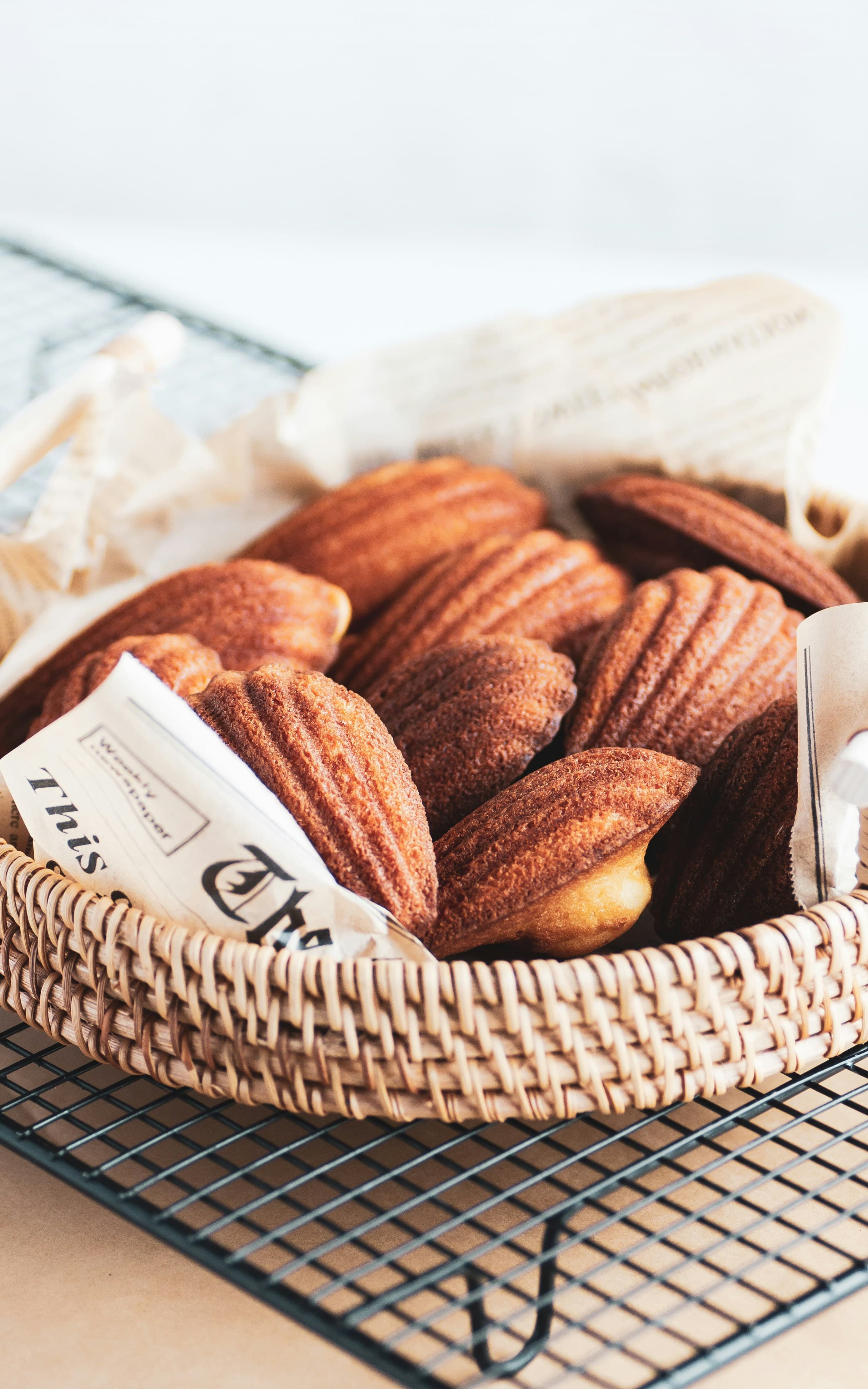 Brown butter and honey madeleines